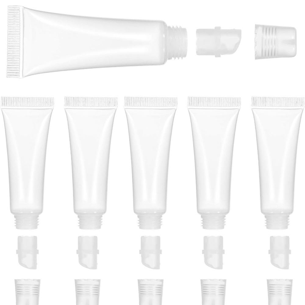 Set of Empty White Cosmetic Tubes